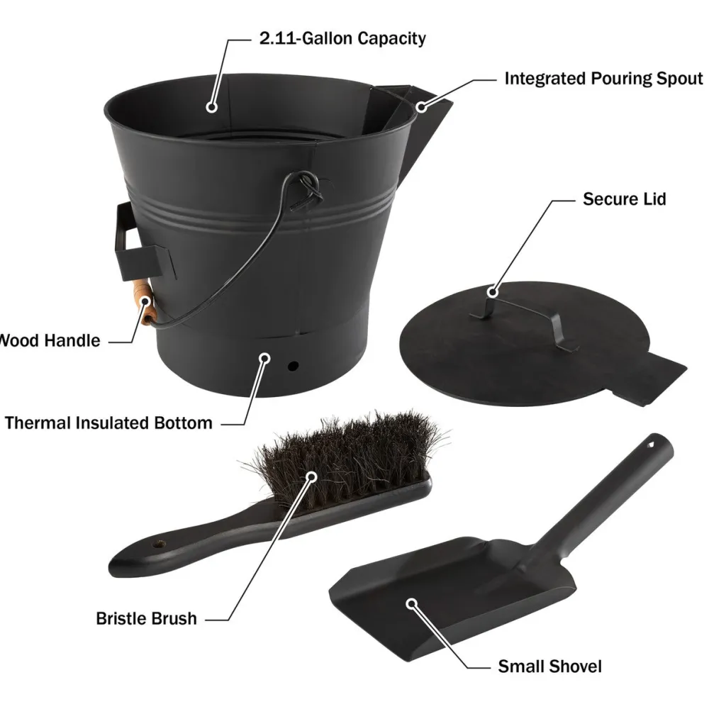 garrett-wade Ash Bucket Fireplace Cleaning Kit Discount