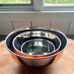 Garrett Wade 3 Beautiful Steel Lined Copper Bowls Sale
