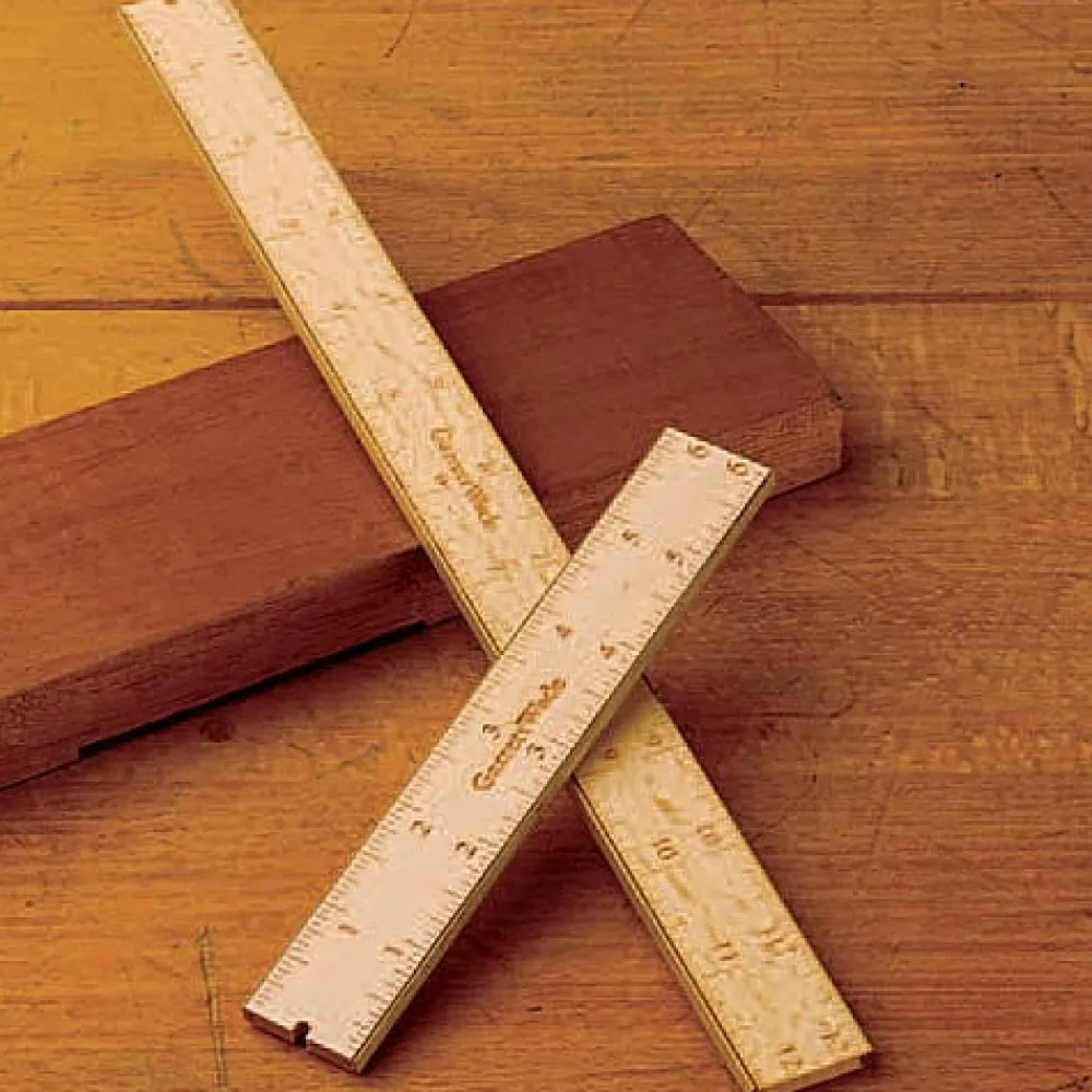 Garrett Wade Brass-Bound Wood Rule Set 6" and 12" Online