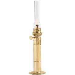 garrett-wade Brass Column Oil Lamp New