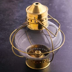 garrett-wade Brass “Onion”-Style Oil Lamp