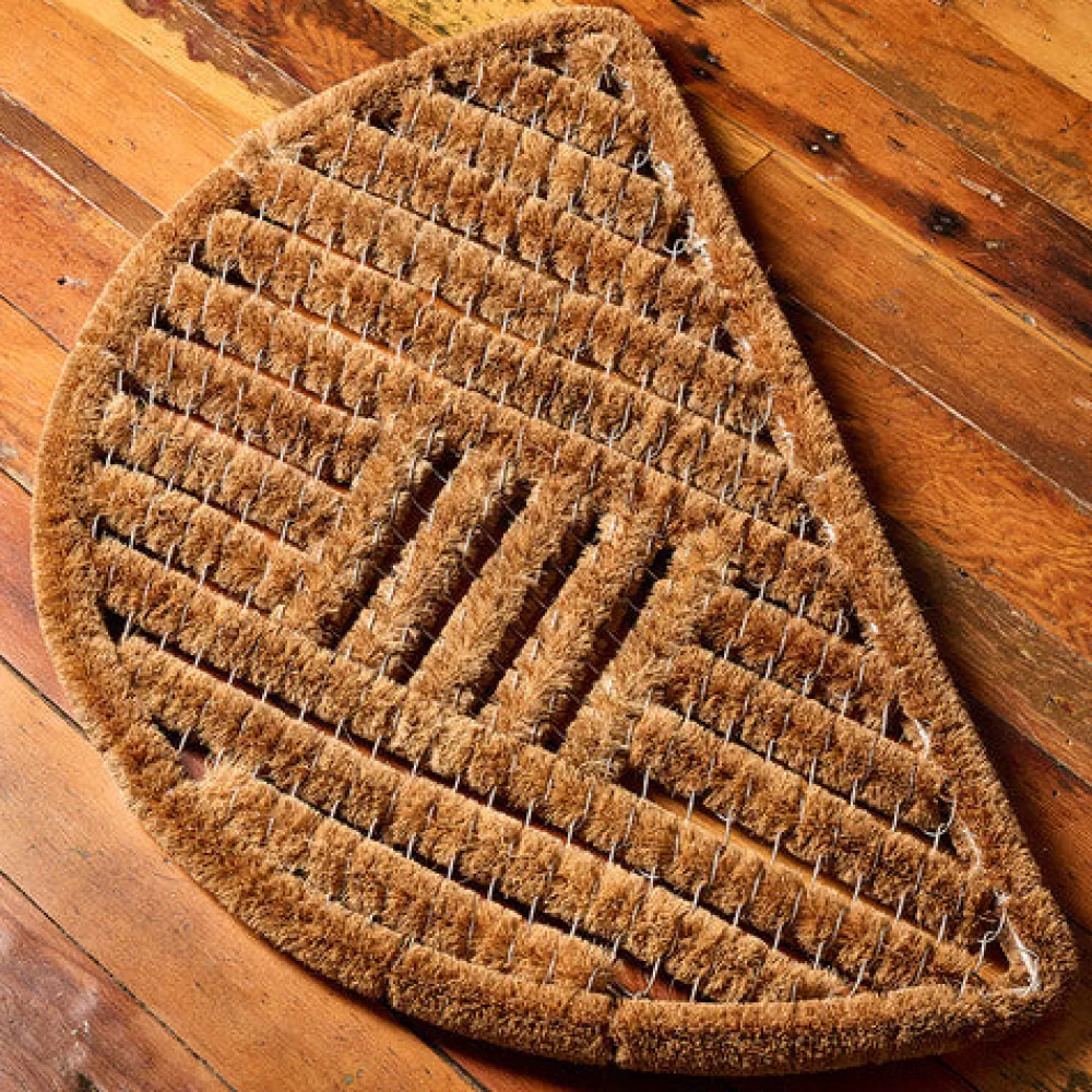 garrett-wade Coir and Stainless Steel Half-Round Spiral Doormat