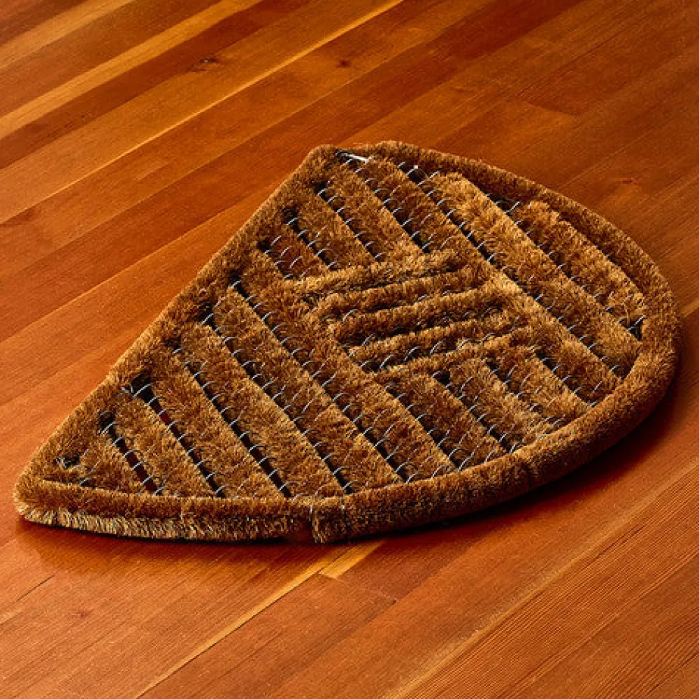 garrett-wade Coir and Stainless Steel Half-Round Spiral Doormat