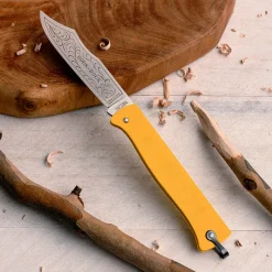 garrett-wade Everyday Yellow Douk Douk Folding Knife New