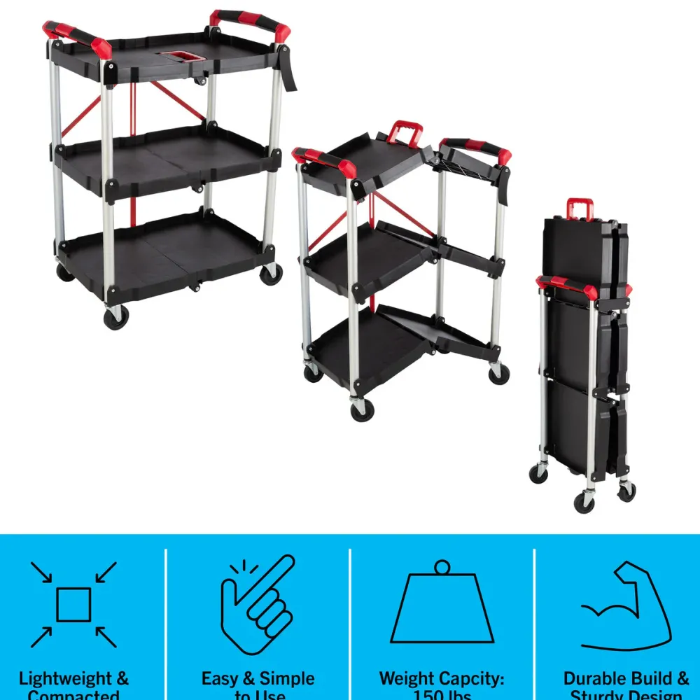 garrett-wade Folding Cart (50lb Capacity Per Shelf) Hot
