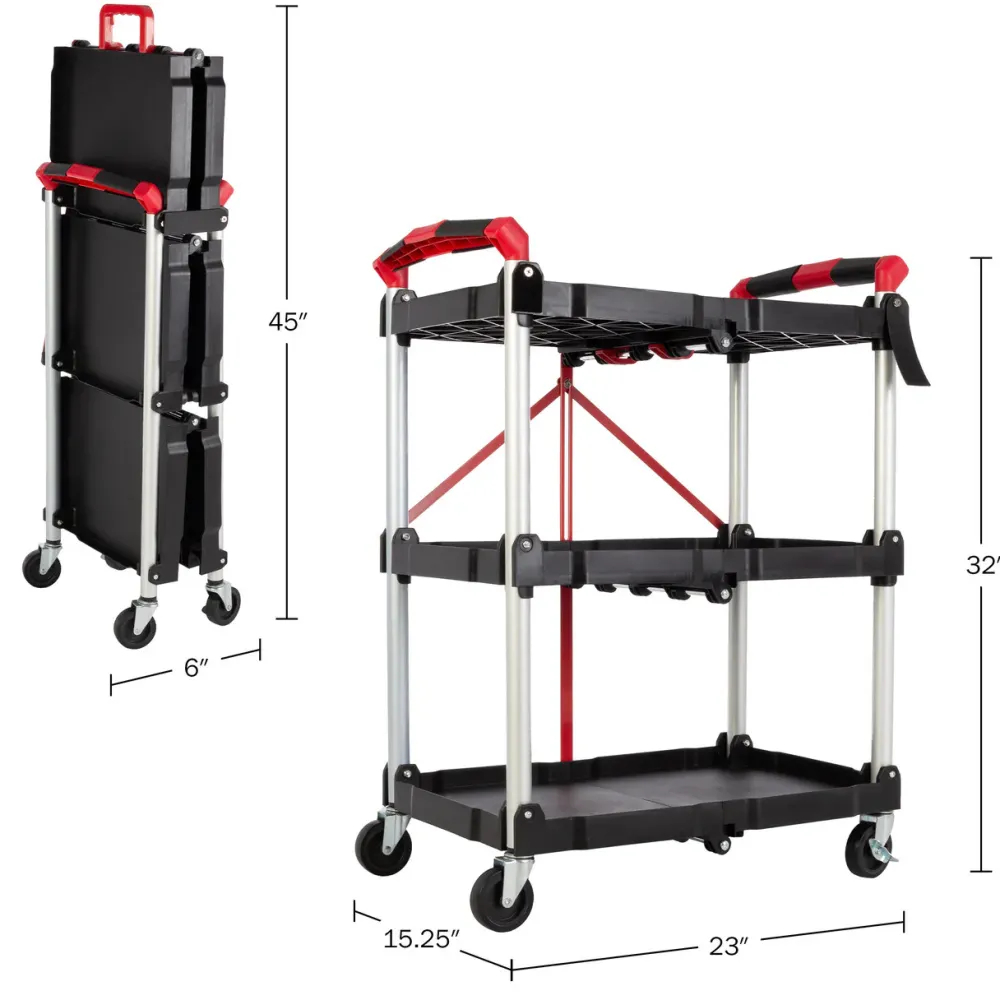 garrett-wade Folding Cart (50lb Capacity Per Shelf) Hot