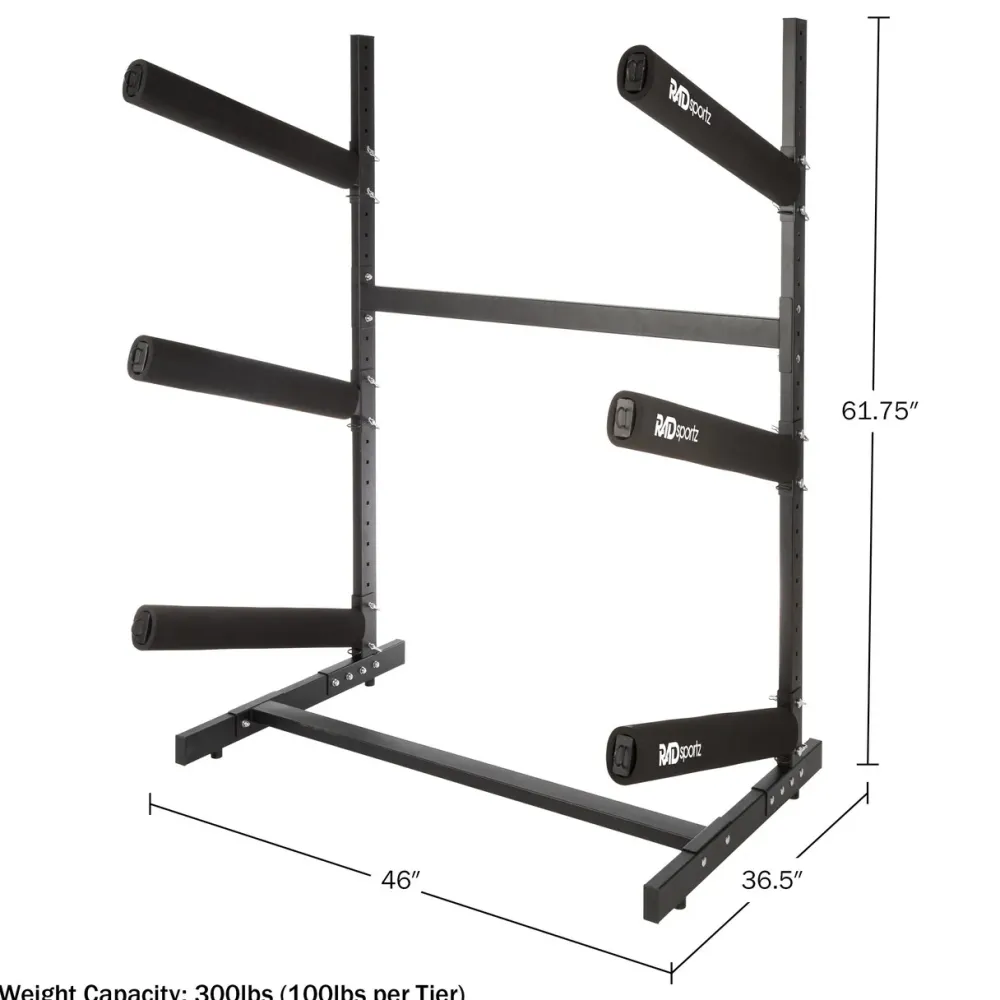garrett-wade Freestanding Outdoor 3-Level Kayak and Canoe Rack Best