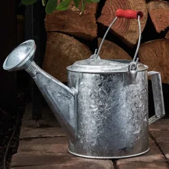 garrett-wade Galvanized 1.5 Gallon Watering Can with Wooden Handle Clearance