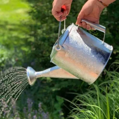 garrett-wade Galvanized 1.5 Gallon Watering Can with Wooden Handle Clearance
