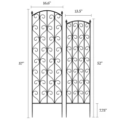 garrett-wade Garden Trellis with Decorative Scrolls- Set of 2 Clearance