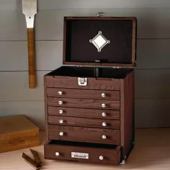 Gerstner International Dark Oak Six-Drawer Chest
