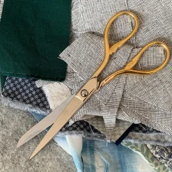 Garrett Wade 6” Gilded Sewing Scissors with French Leather Case