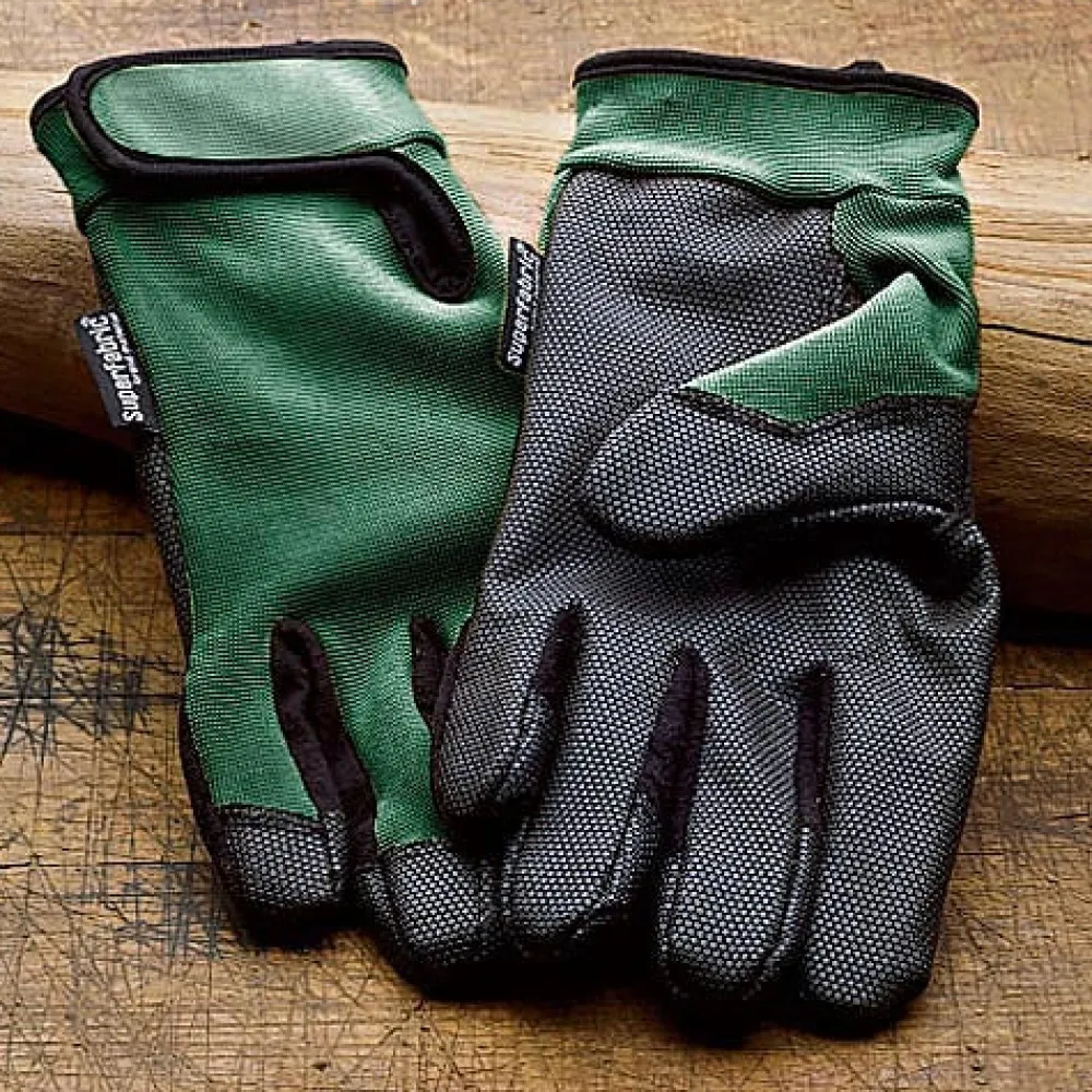 garrett-wade Green Safety Garden Gloves Medium Hot