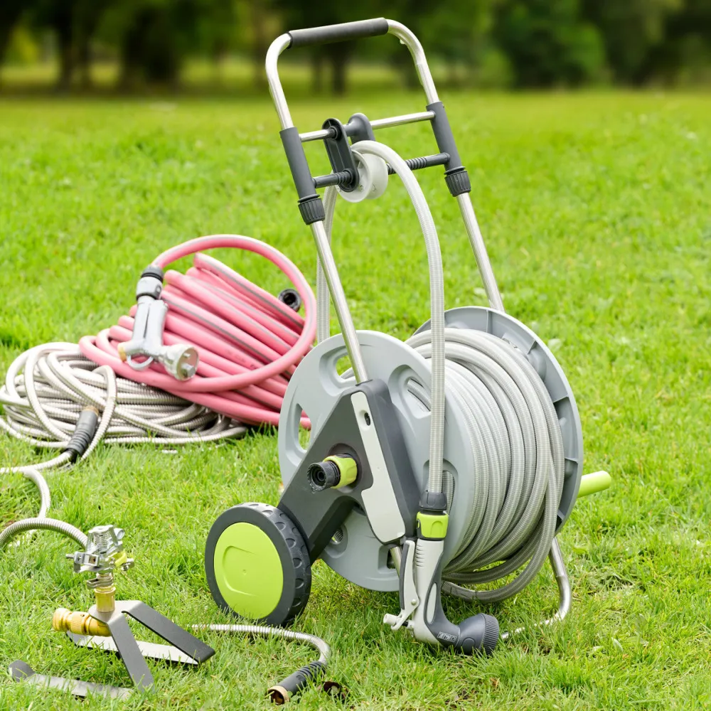 garrett-wade Guided Hose Reel with 100' Ultra Tough Hose Clearance