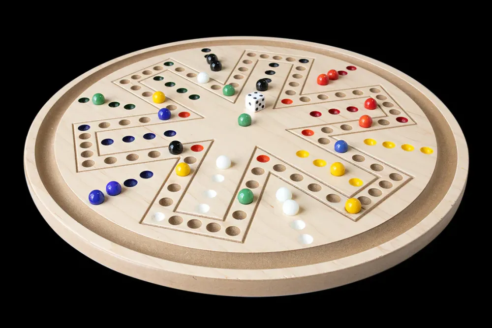 Garrett Wade 2-in-1 Handcrafted Aggravation / Chinese Checkers Game