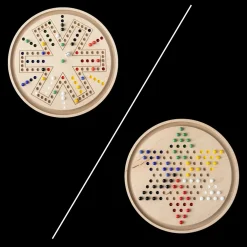Garrett Wade 2-in-1 Handcrafted Aggravation / Chinese Checkers Game