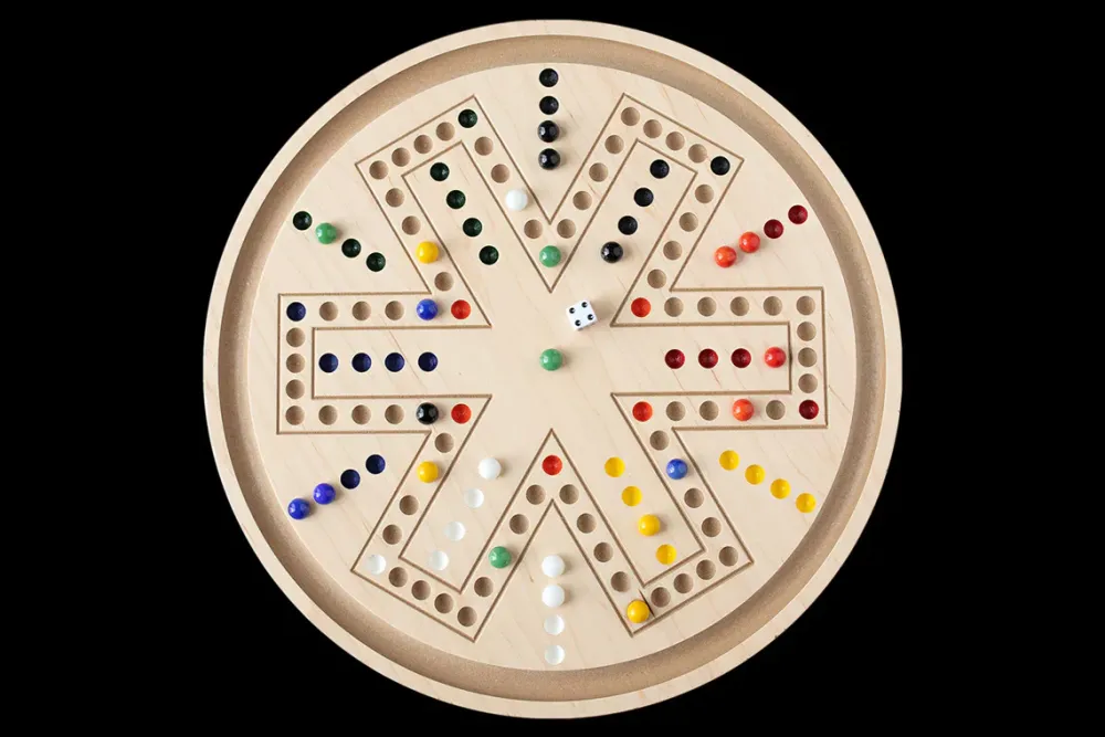 Garrett Wade 2-in-1 Handcrafted Aggravation / Chinese Checkers Game