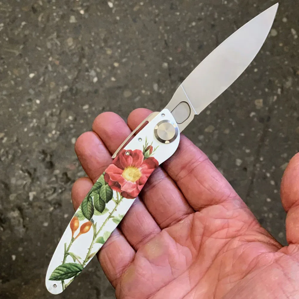 Garrett Wade K2 Flower Design Folding Knife Outlet