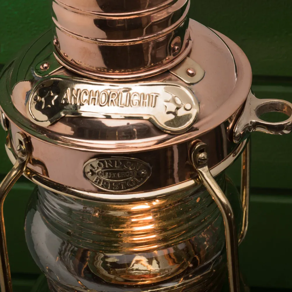 garrett-wade Large Copper & Brass Anchor Oil Lamp Hot
