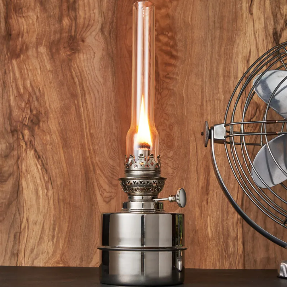 Garrett Wade Large Extra-Bright Nickel Oil Lamp Discount