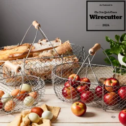 garrett-wade Large Woven Galvanized Basket Best