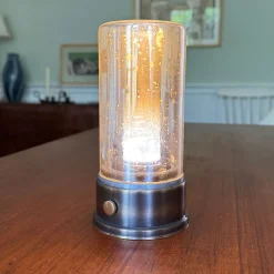 Garrett Wade LED Mid-Century Lamp, Bubble Glass Sale