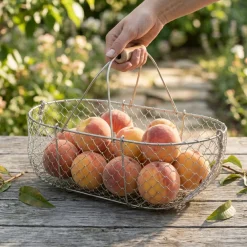 garrett-wade Medium Galvanized Basket Hot