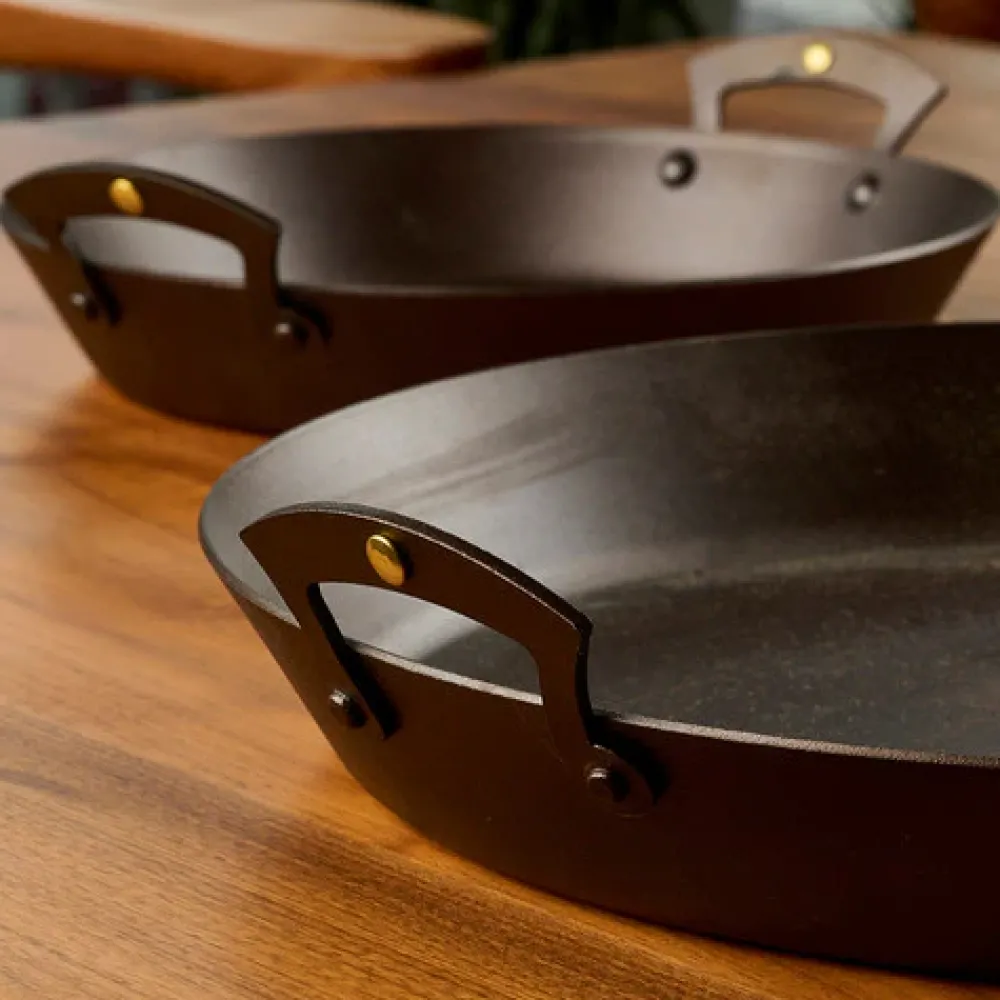 Netherton Spun Iron "Prospector" Cooking Pan Hot