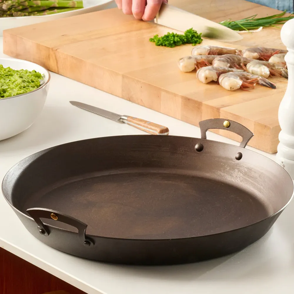 Netherton Spun Iron "Prospector" Cooking Pan Hot