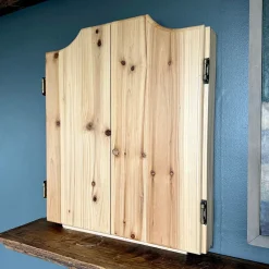 garrett-wade Old-Fashioned Dartboard Set in a Pine Cabinet