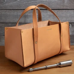 Garrett Wade Portable Leather Tool Bag- Tan Hot
