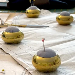 garrett-wade Set of 4 Brass Pincushions & Pattern Weights Clearance