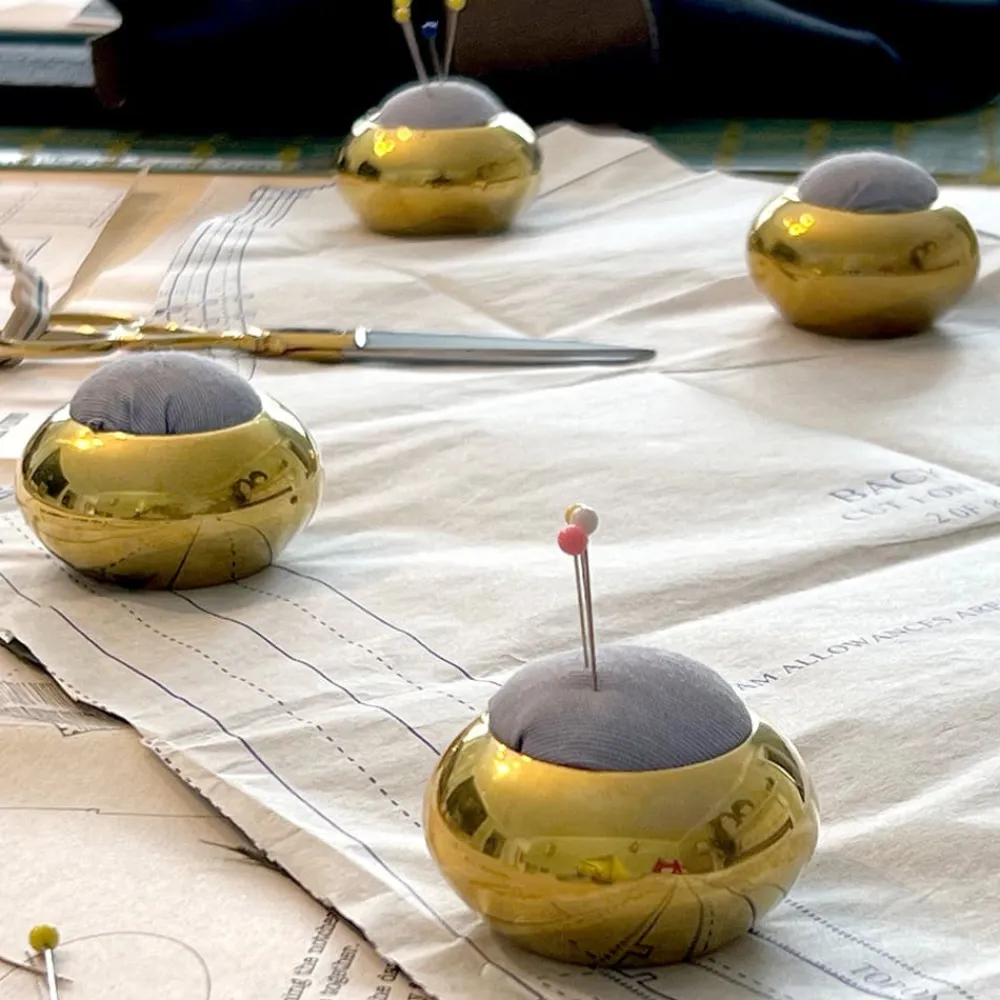garrett-wade Set of 4 Brass Pincushions & Pattern Weights Clearance