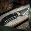 Garrett Wade Short Damascus Fixed-Blade Knife New