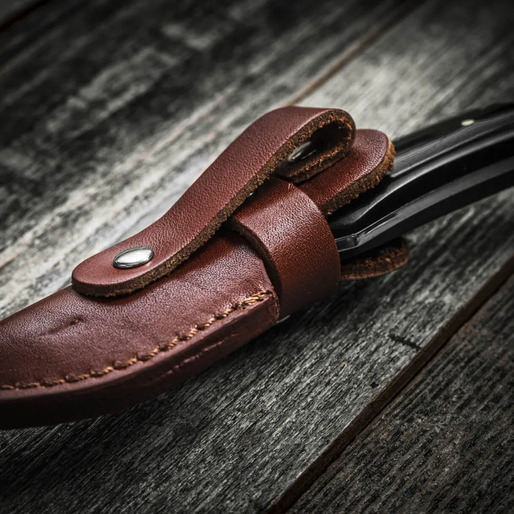 Garrett Wade Short Damascus Fixed-Blade Knife New