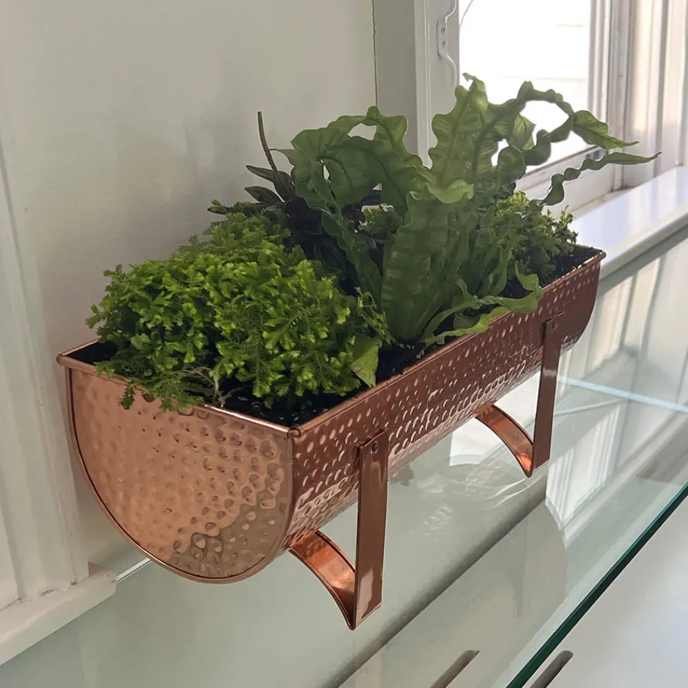 Garrett Wade Small Solid Copper Window Planter Online