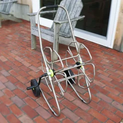 Garrett Wade Stainless Steel Mobile Garden Hose Reel New