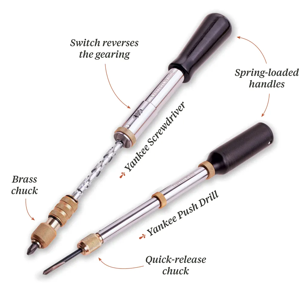 garrett-wade 50th Anniversary GW Push Drill & Yankee Screwdriver Set