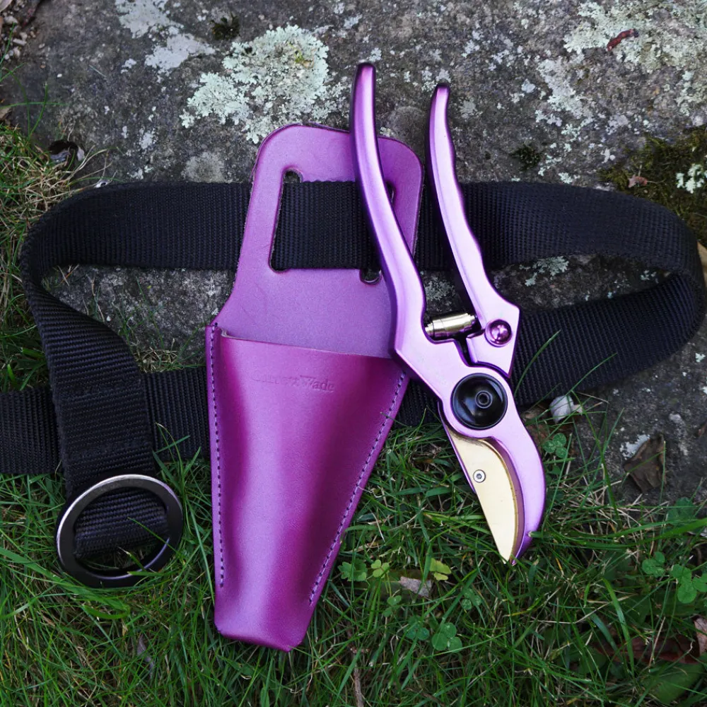 Garrett Wade Ultra-Sharp Purple Pruner and Sheath Set New