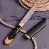 Garrett Wade Versatile Damascus Steel Knife with Ebony and Brass Handle Clearance