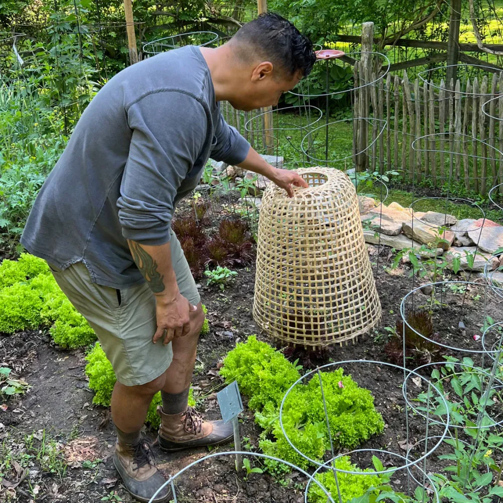 garrett-wade Woven Bamboo Garden Cloche